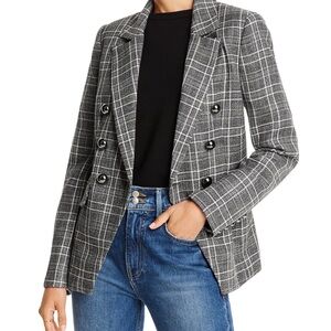 Lini Plaid Double-Breasted Blazer Jacket - Size Large 10-12 Bloomingdale’s